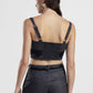 Top corto con spalline e bordo in pizzo