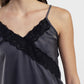 Top spalline sottili con inserti in pizzo