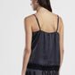 Top spalline sottili con inserti in pizzo