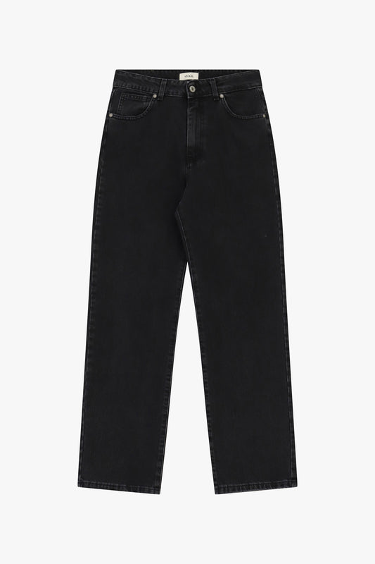 Jeans a gamba dritta vita alta
