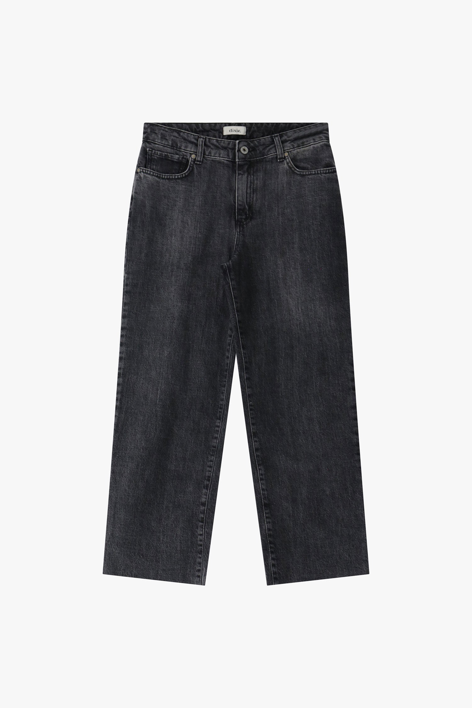 Jeans a gamba larga con vita alta