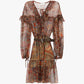 Vestito con maniche lunghe e stampa