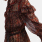 Vestito con maniche lunghe e stampa