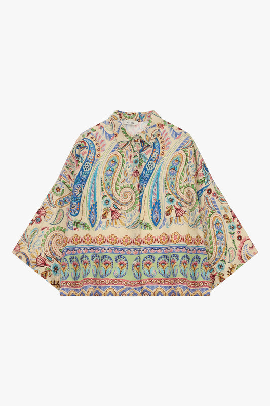 Camicia fantasia paisley maniche ampie