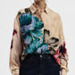 Camicia con stampe floreali e collo classico