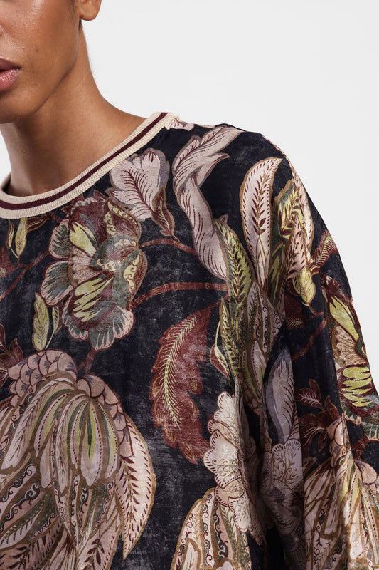 Camicia stampata con maniche lunghe