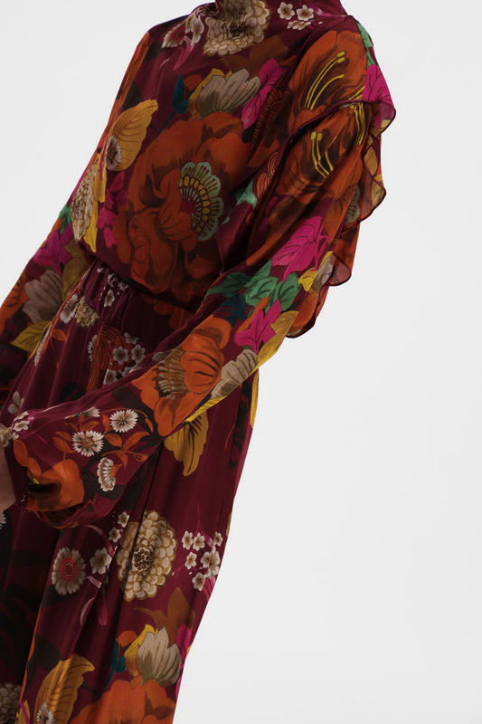 Camicia stampa floreale maniche lunghe