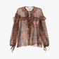 Camicia a stampa floreale con maniche lunghe