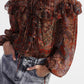 Camicia a stampa floreale con maniche lunghe