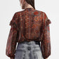 Camicia a stampa floreale con maniche lunghe
