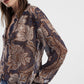 Camicia stampa paisley con maniche lunghe leggere