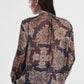 Camicia stampa paisley con maniche lunghe leggere