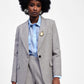 Blazer con motivo e dettaglio spille