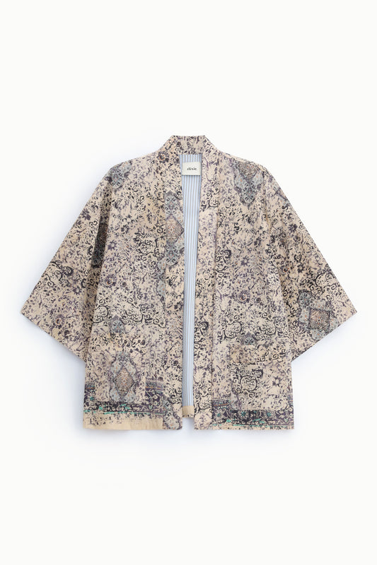 Cappotto duster fantasia con maniche ampie