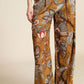 Trousers palazzo fantasia floreale vita alta