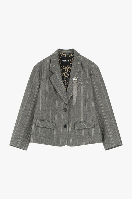 Blazer a righe con bottoni