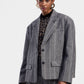 Blazer a righe con bottoni