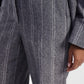 Pantaloni a righe a gamba ampia