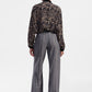 Pantaloni a righe a gamba ampia