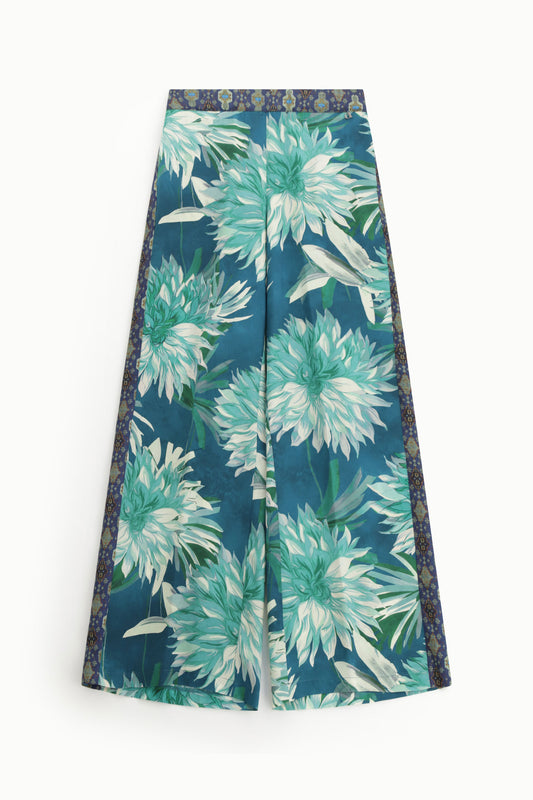 Pantaloni palazzo con fiori ampi
