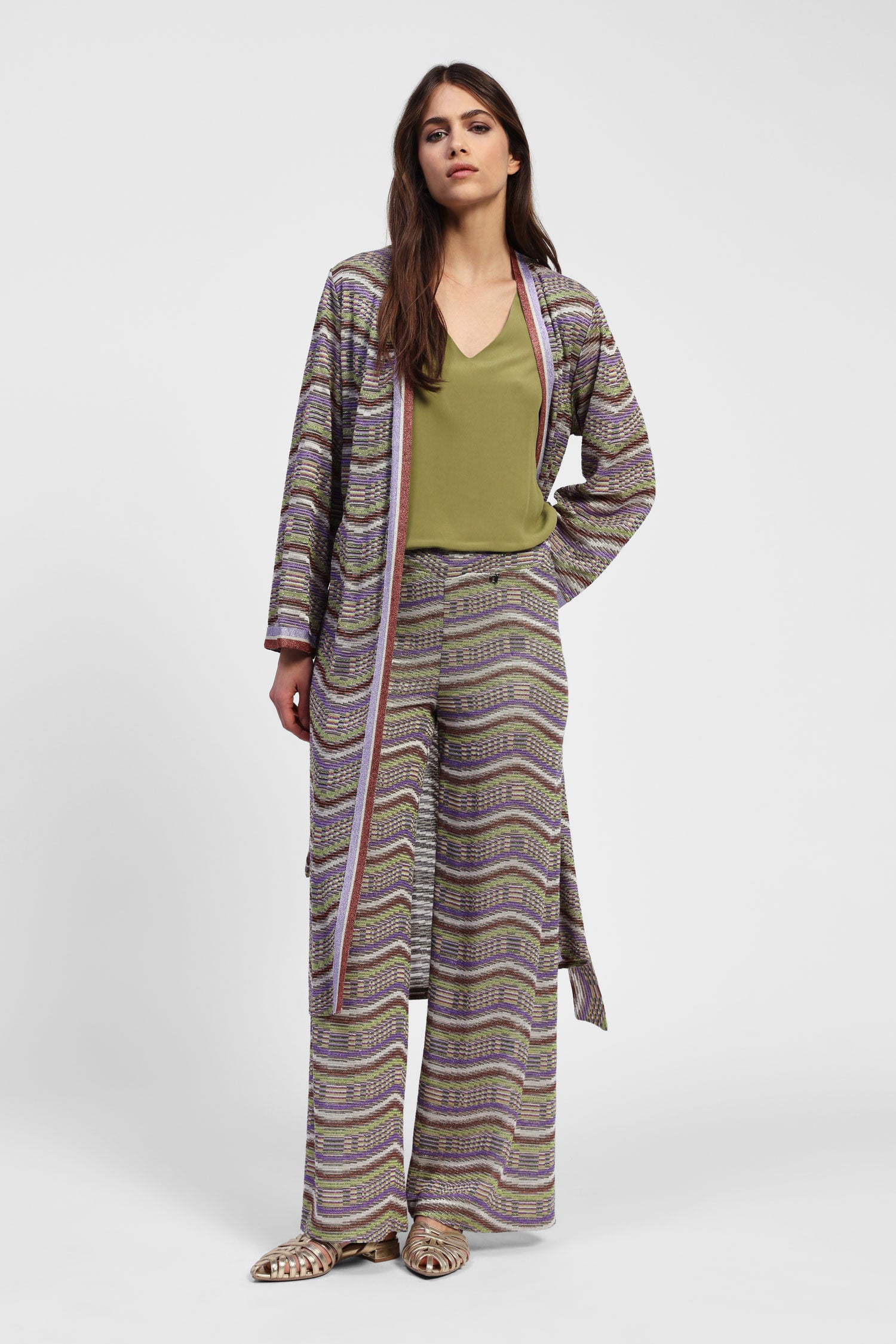 Pantaloni ampi con stampa distintiva