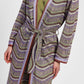 Cappotto lungo fantasia a righe