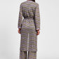 Cappotto lungo fantasia a righe