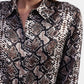 Camicia stampa serpente maniche lunghe
