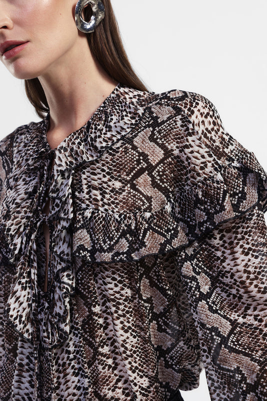 Camicia stampata con maniche lunghe