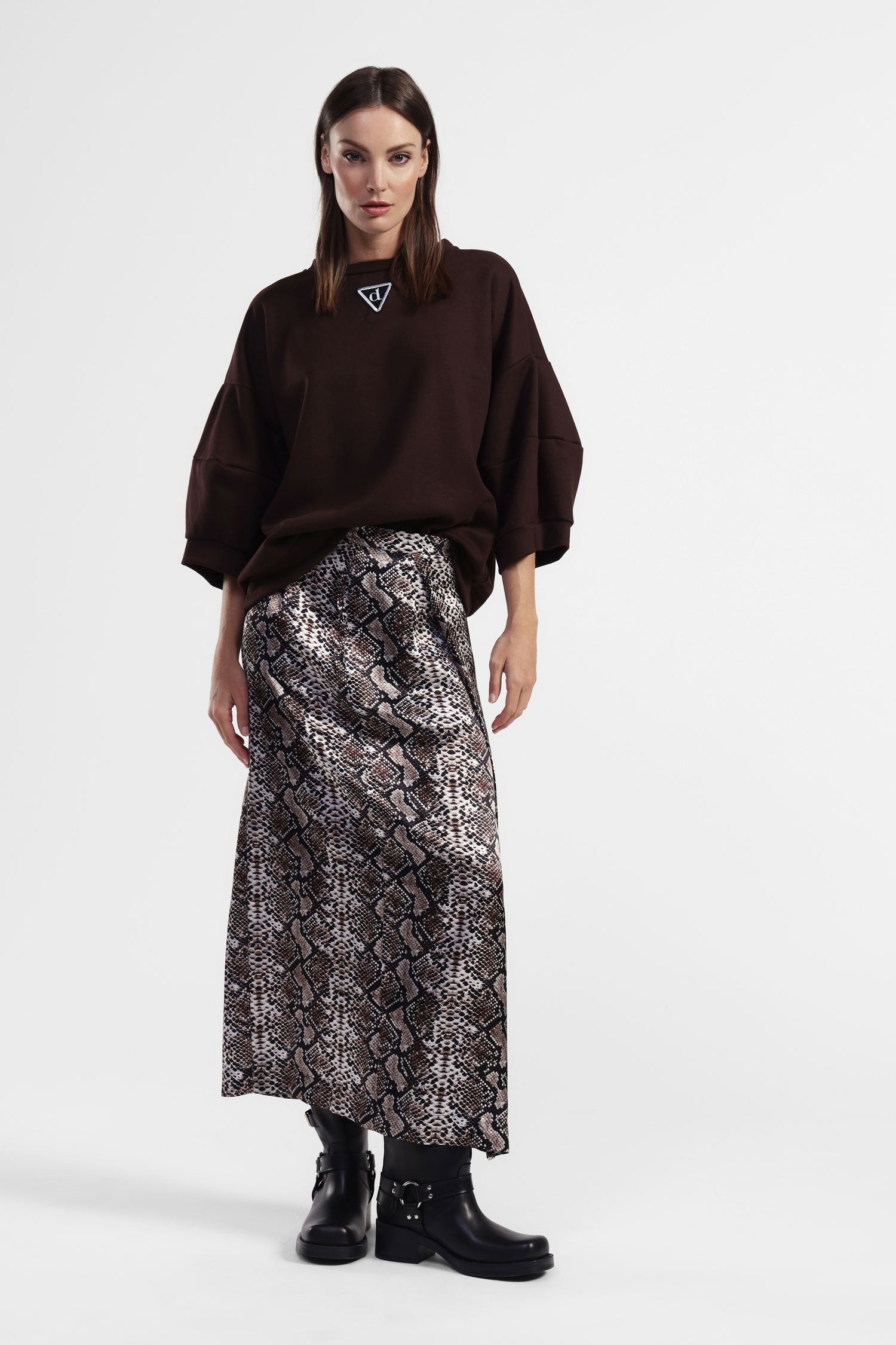 Gonna lunga stampa animale