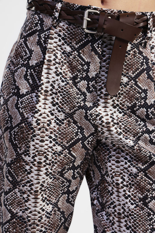 Pantaloni stampati a vita media