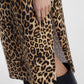 Abito midi stampa animalier senza maniche
