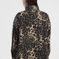 Camicia stampa animalier con tasca frontale