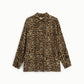 Camicia stampa animalier maniche lunghe colletto classico