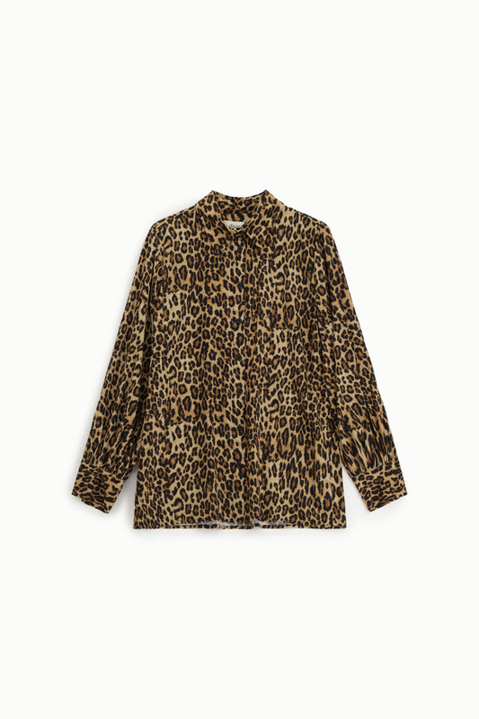 Camicia stampa animalier maniche lunghe colletto classico