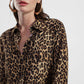 Camicia stampa animalier maniche lunghe colletto classico