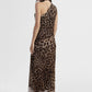Gonna lunga stampa animalier vita alta