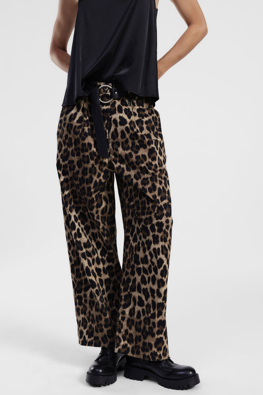 Pantaloni animalier gamba morbida