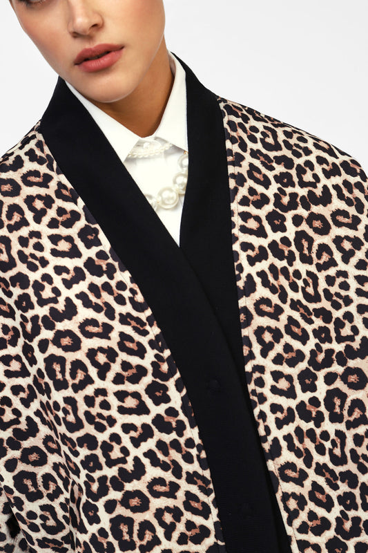 Giacca trapuntata con stampa audace