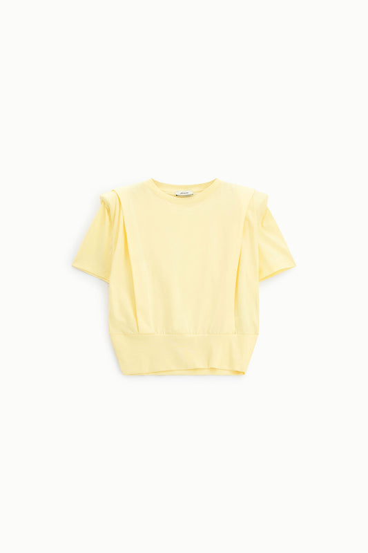 T-shirt corta fit morbido con spalle strutturate