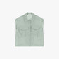 Camicia senza maniche con tasche