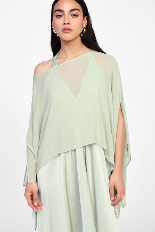 Camicia con maniche a strati fluide