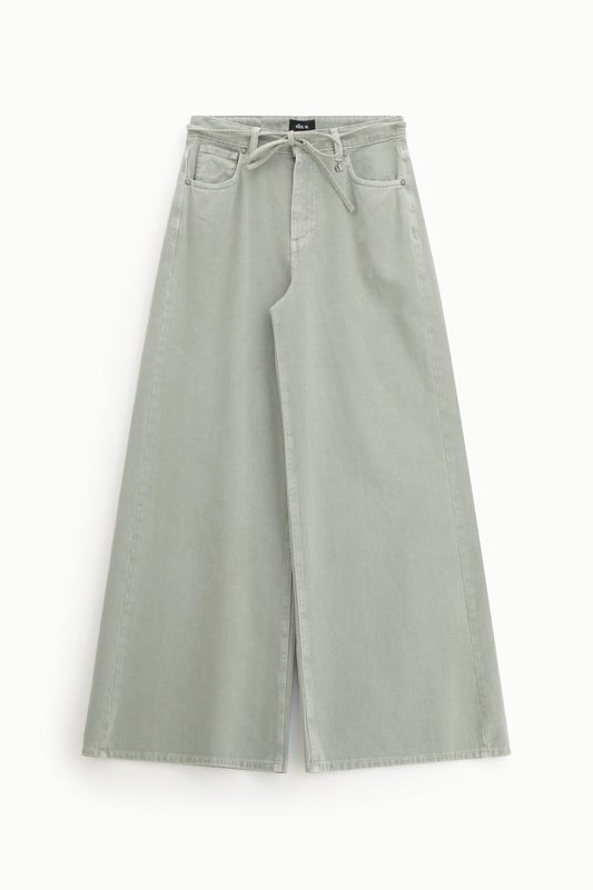 Jeans a gamba ampia con cintura coordinata