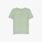 T-shirt satinata a maniche corte