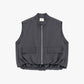 Giacca senza maniche con chiusura zip