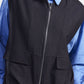 Giacca senza maniche con chiusura zip