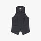 Gilet con collo strutturato e bottoni frontali