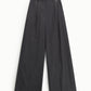 Pantaloni palazzo a vita alta con pinces