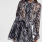 Abito corto stampa animalier con fiocco collo