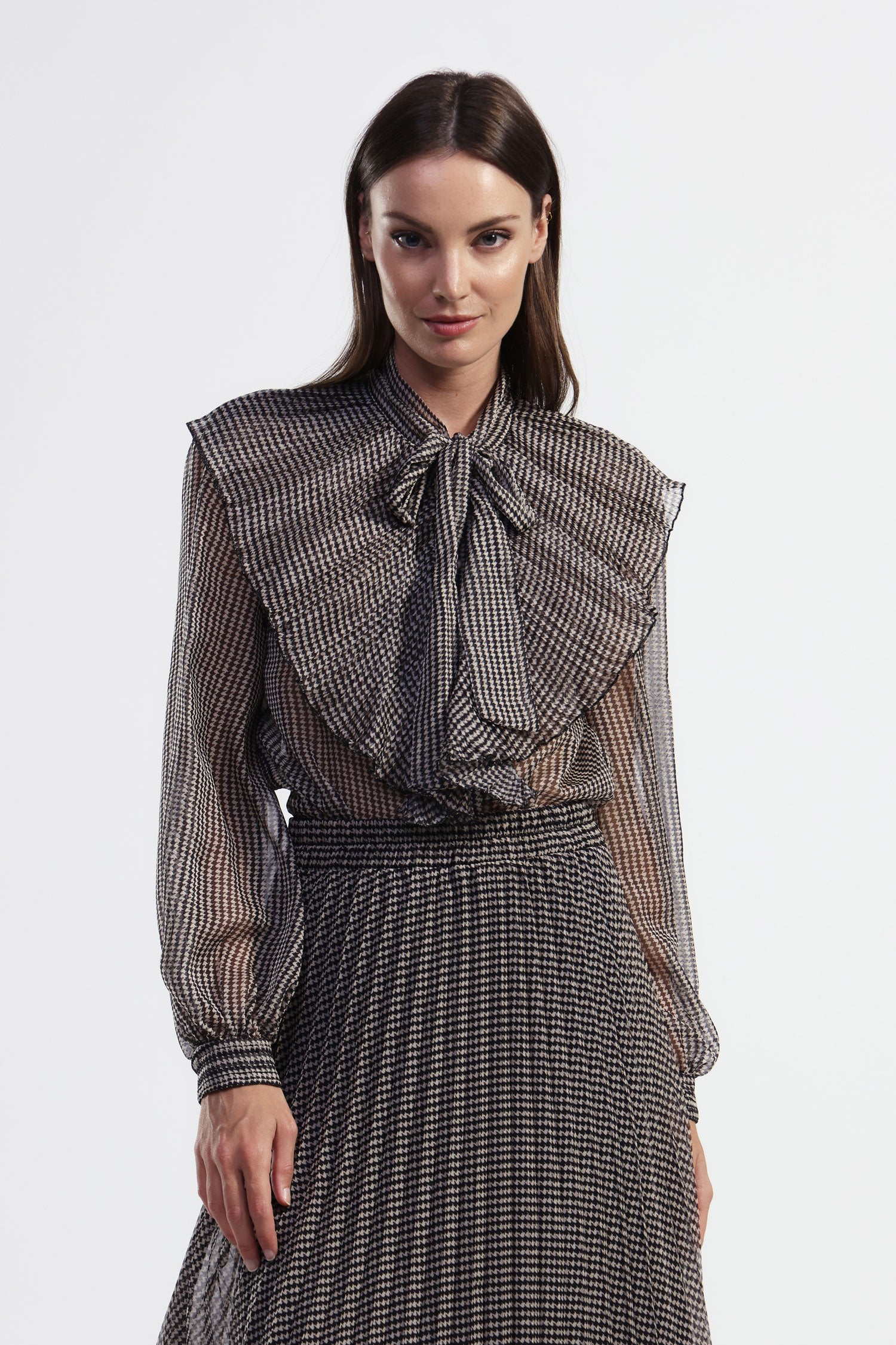 Camicia stampa a maniche lunghe